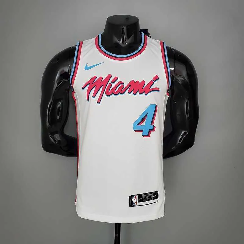 OLADIPO#4 Miami Heat V-neck White 8