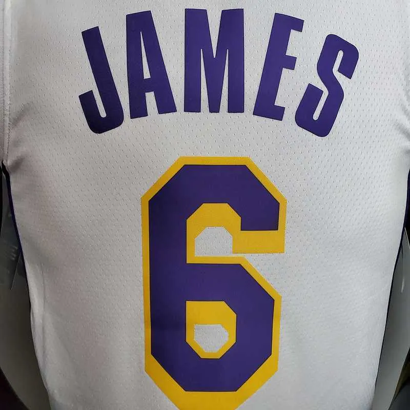 James #6 Lakers white 1