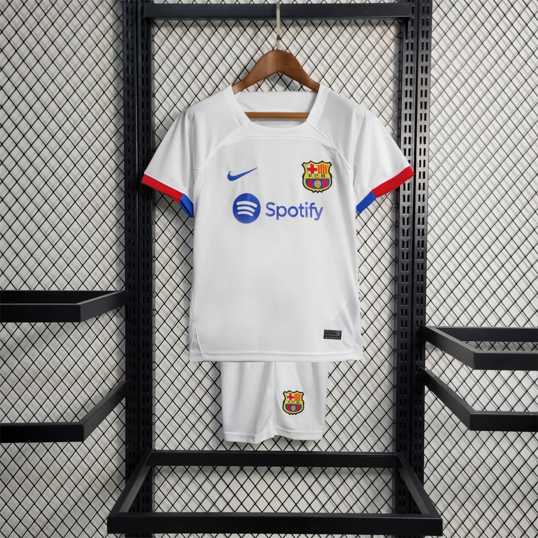 23-24 Barcelona away kids kit 12