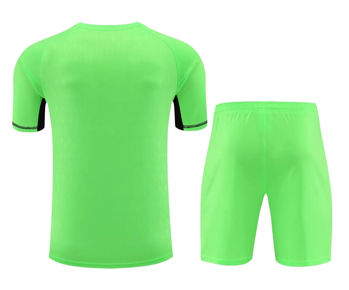23-24 Real Madrid Goalkeeper Kits Short Sleeve Green Suits Soccer Jerseys Yupoo 2