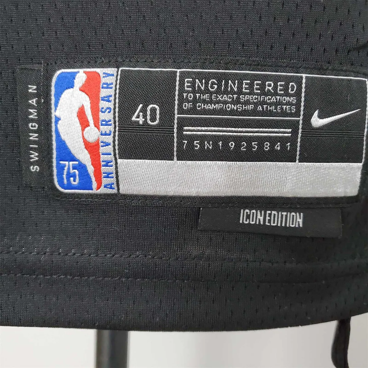 75th Anniversary Simmons #10 Nets Black NBA Jersey 1