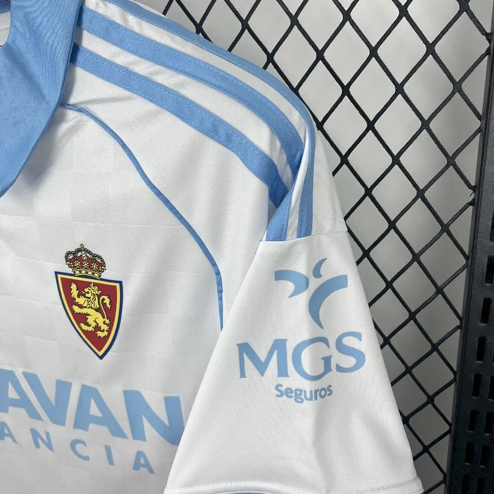 25-26 Real Zaragoza Home Kit Football Uniforms Sport AAAAJersey Dropshipping Yupoo 2