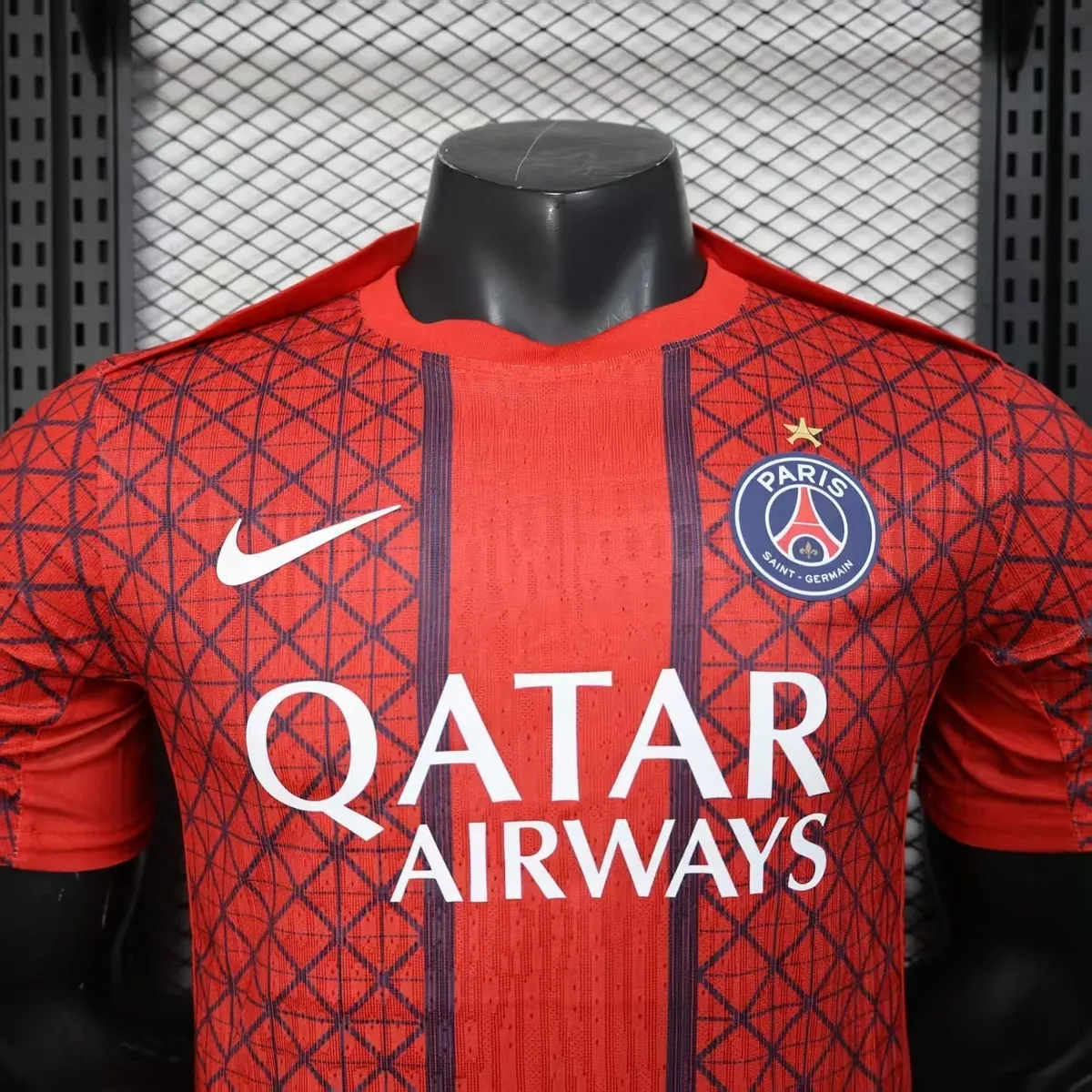25-26 PSG Fourth Red Shirt Player version Kit Football Uniform AAAAJersey Dropship Yupoo 1