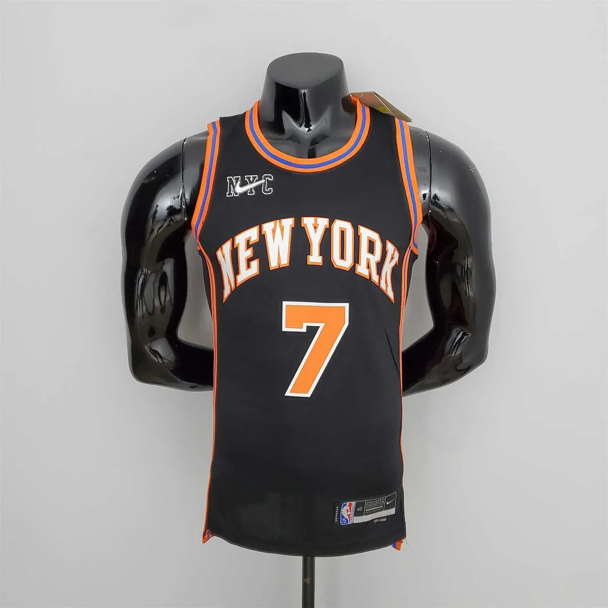 2022 Season Anthony#7 Knicks Urban Edition Black NBA Jersey 9
