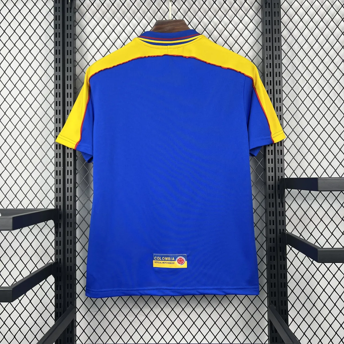 1998 Colombia Retro Mens Away Kit Football T-Shirt AAAAJersey Supply Yupoo 6 2