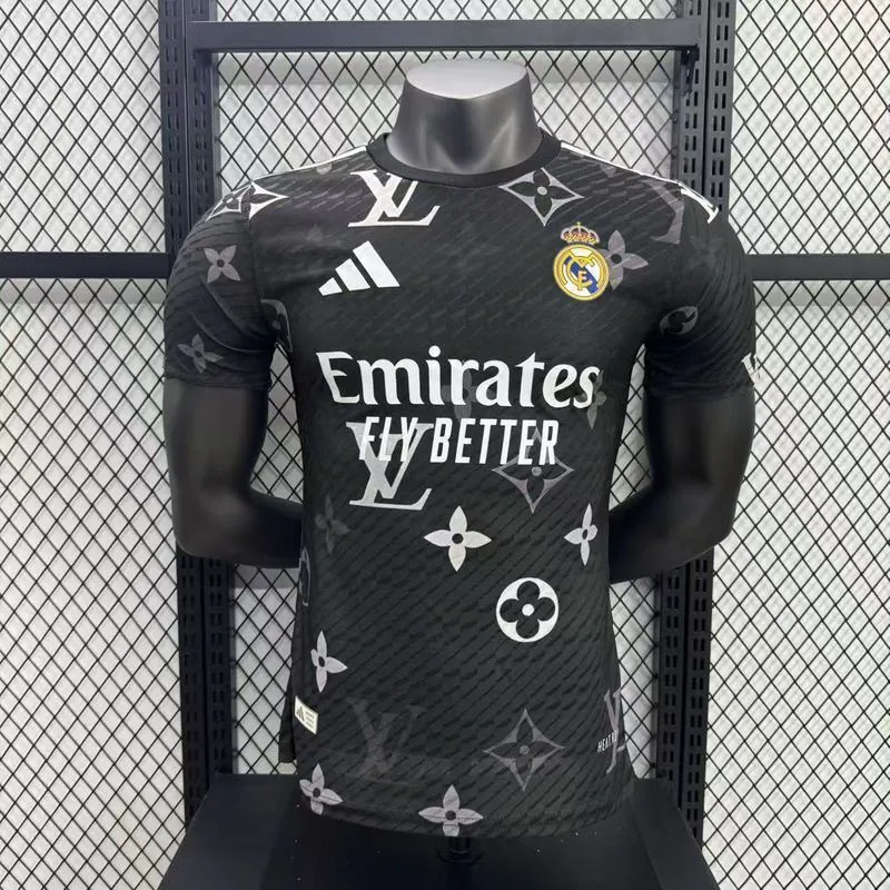 25-26 Real Madrid x LV Black Special Player Version Shirt Soccer AAAAJersey Yupoo 5