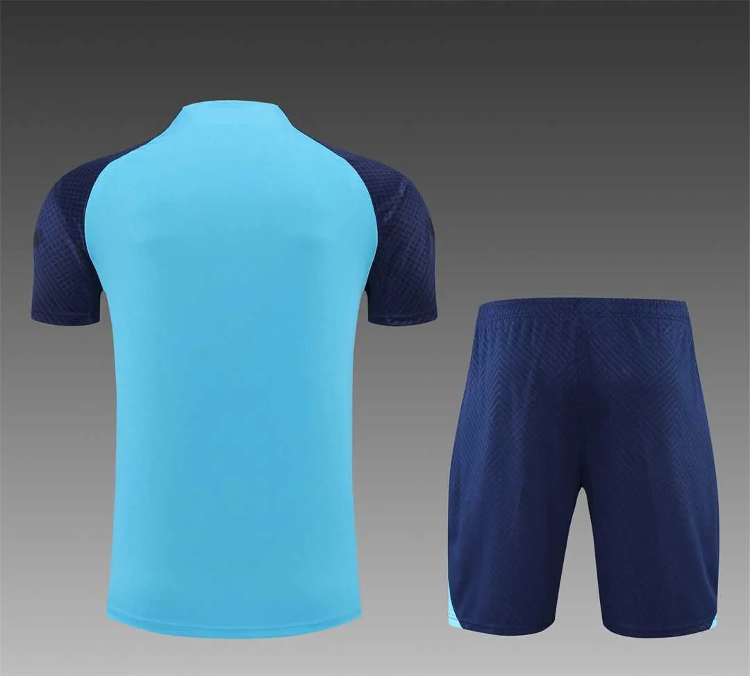 22-23 Atletico Madrid Training Short Sleeve Kit Blue 20