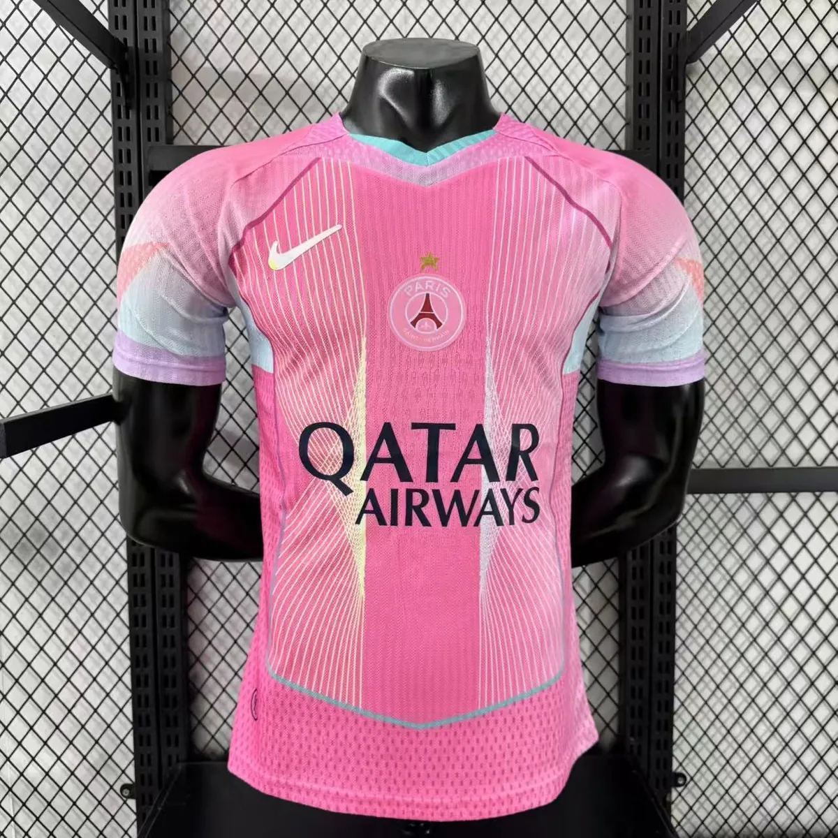 25-26 PSG Rose Pink Special Edition Player Version Shirt Football Apparels AAAAJersey Supply Yu 8
