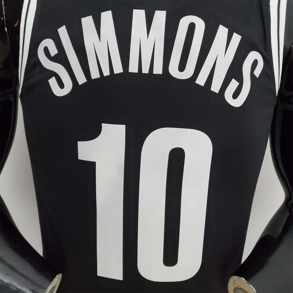 75th Anniversary Simmons #10 Nets Black NBA Jersey 4