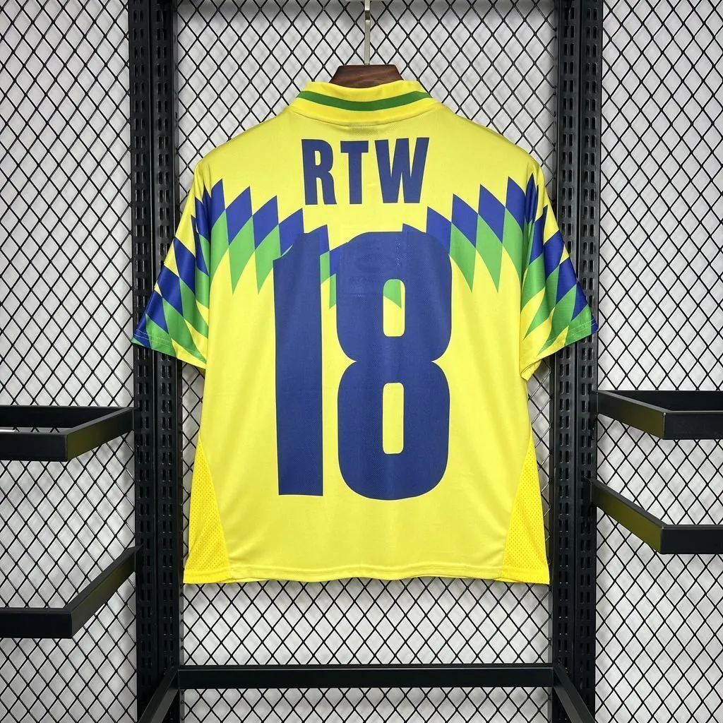 1995 Brazil Home Retro Corteiz Special Kit Vintage Shirt Soccer AAAAJersey Yupoo 2