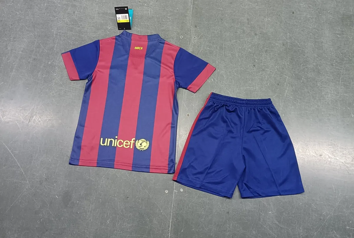 14-15 Barcelona Home Retro Kids Kit Size-16-28 Football Jersey Yupoo 10
