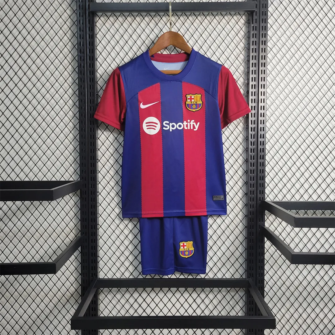 23-24 Barcelona home kids kit 12