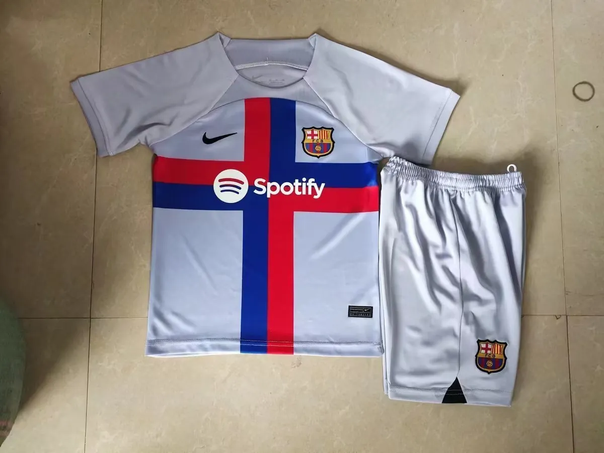 22-23 Barcelona third away kids kit 2