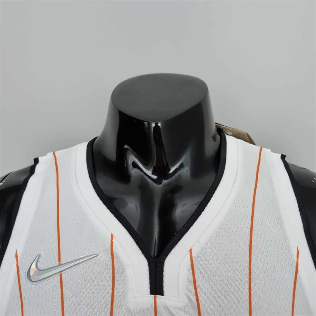 75th Anniversary Orlando Magic McGrady #1 White and Orange NBA Jersey 4