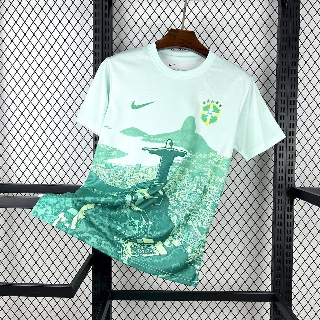 2025 Brazil Cristo Redentor Green Special Edition T-Shirt Football Apparels Soccer AAAAJersey Y 5