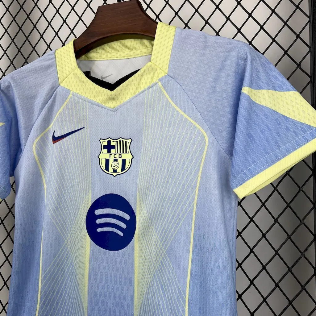 25-26 Barcelona Blue Special Edition Kid Kits Youth Apparels Soccer AAAAJersey Yupoo-1 5
