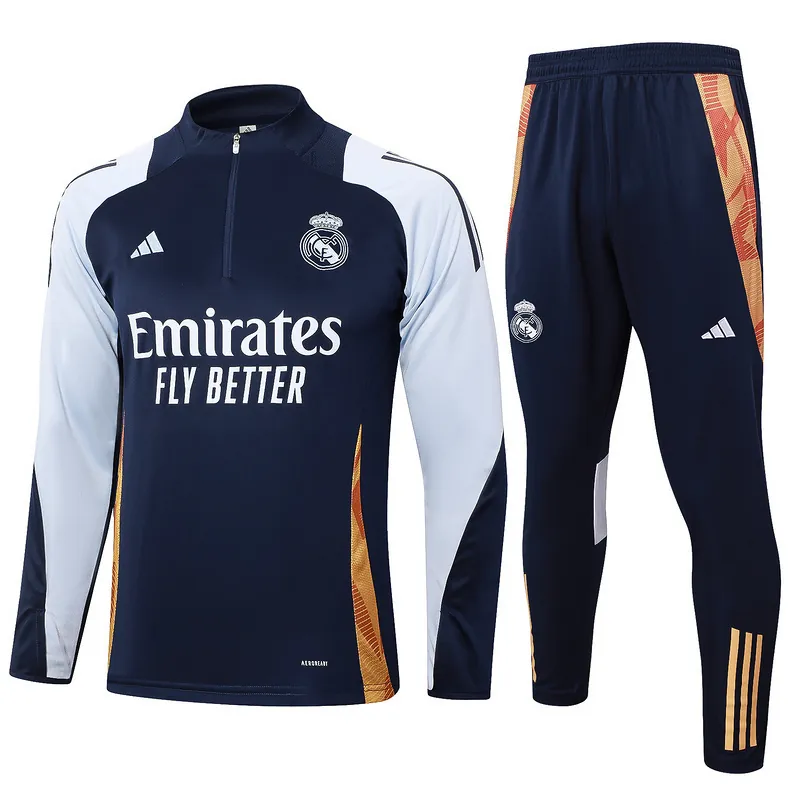 24-25 Real Madrid Long Sleeve Training Suit Football Shirts 3