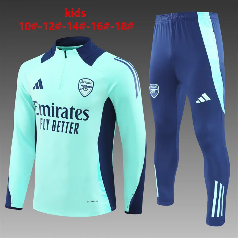 24-25 Arsenal Kids Long Sleeve Training Suit Football Shirts 1