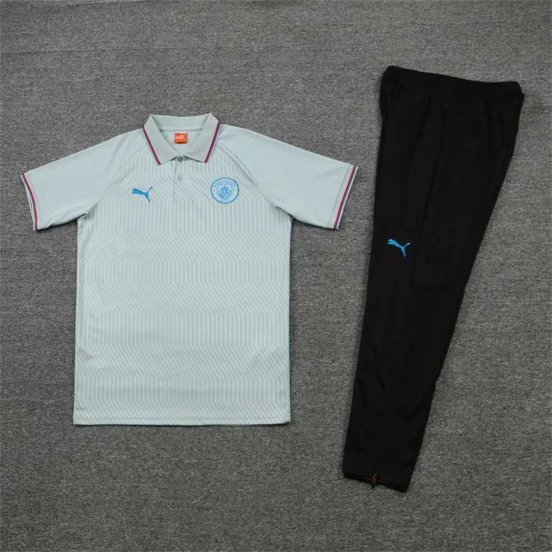 Manchester City Polo grey stripes 17