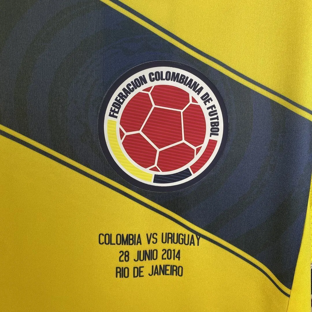 2014 Colombia Home Retro Kit Vintage Shirt AAAAJersey Wholesale Yupoo 2