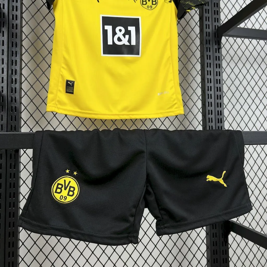 25-26 Borussia Dortmund Home Kids Kits Youth Apparels Yellow AAAAJersey Supplier Yupoo 6