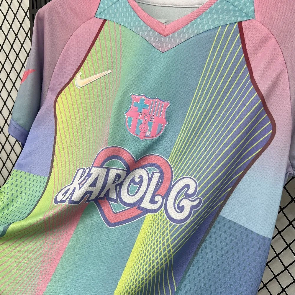 25-26 Barcelona Blue X KAROLG Football T-Shirt Custom Edition AAAAJersey Dropship Yupoo 4