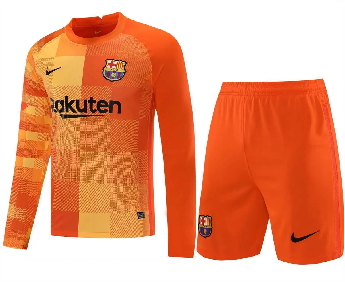 21-22 Barcelona orange goalkeeper long sleeve 19