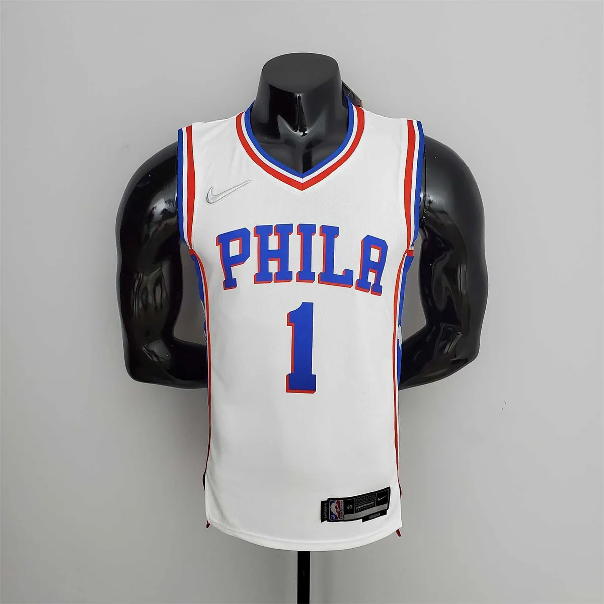 75th Anniversary Philadelphia 76ers HARDEN#1 White NBA Jersey 10