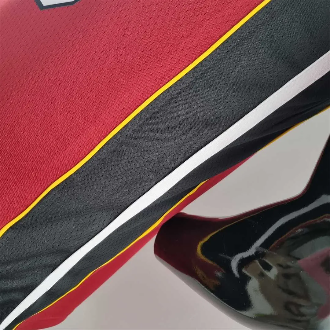 75th Anniversary Miami Heat Jordan JAMES #6 Burgundy NBA Jersey 1