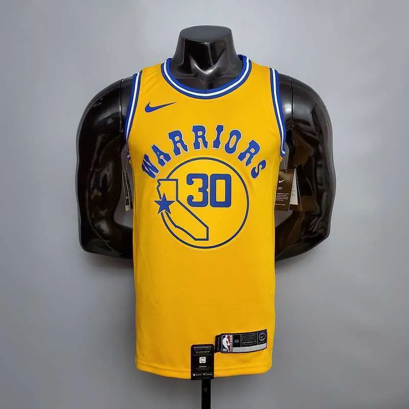 Retro version CURRY#30 Golden State Warriors yellow 8