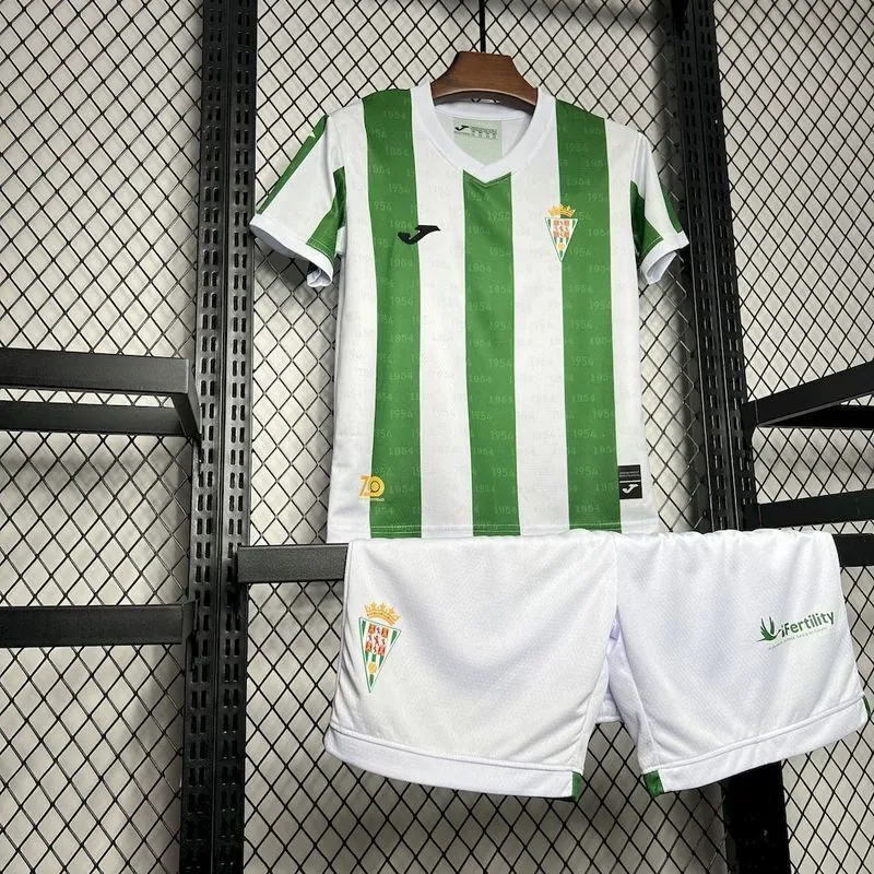 24-25 Cordoba FC Home Kid Kits Youth Apparels Football AAAAJersey Yupoo 2