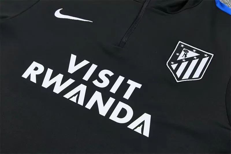 26-27 Atlético Madrid Mens Kit Black Half Pull Training Suit Yupoo 7 3