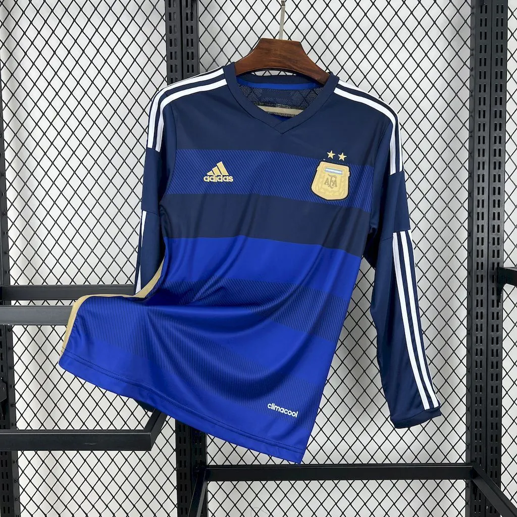 2014 Argentina Away Long Sleeve Retro Kit Vintage Shirt AAAAJersey Supplier Yupoo 6