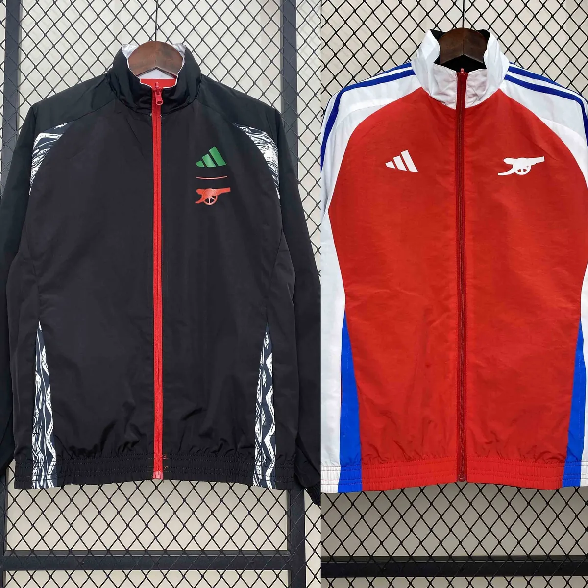 24-25 Arsenal Red&Black Trench Coat Reversible Windbreaker Double-Sides Jacket AAAAJersey Yupoo 5