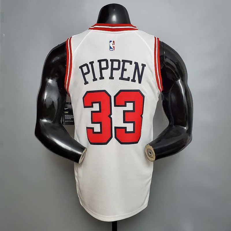 PIPPEN#33 Chicago Bulls white 5