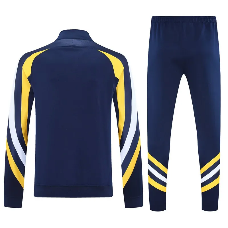 25-26 Real Madrid Navy Football Tracksuits Long Jacket Suits 1