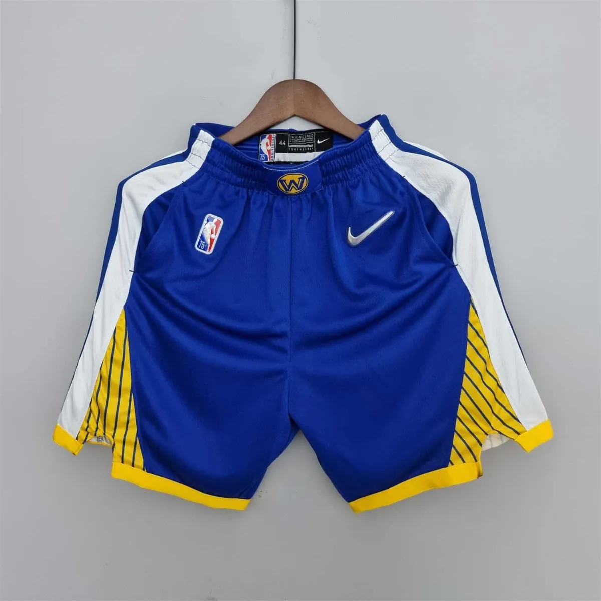 75th Anniversary Golden State Warriors Shorts Blue NBA Jersey 8