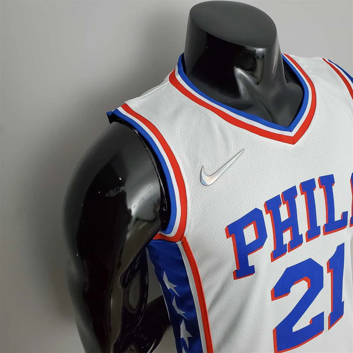 75th Anniversary Philadelphia 76ers EMBIID#21 White NBA Jersey 6