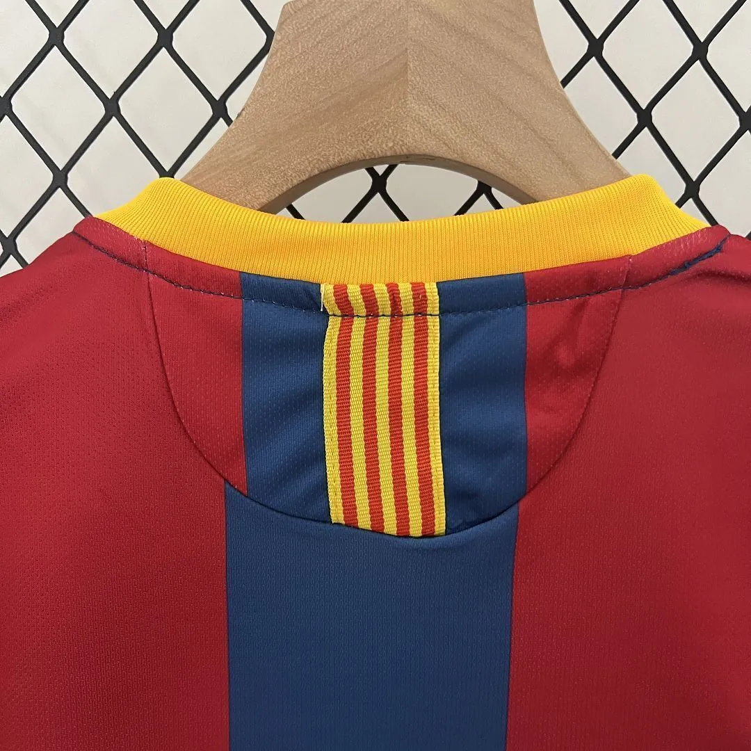 10-11 Barcelona Home Retro Kids Kit Size-16-28 Football Jersey Yupoo 14