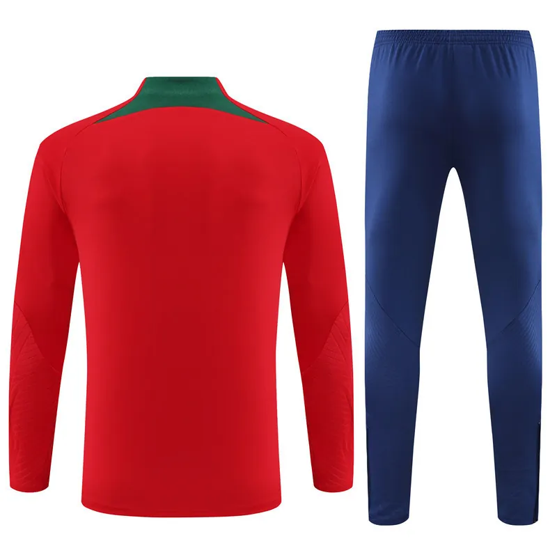 2023 Portugal Red Long Sleeve Training Suit Yupoo 2