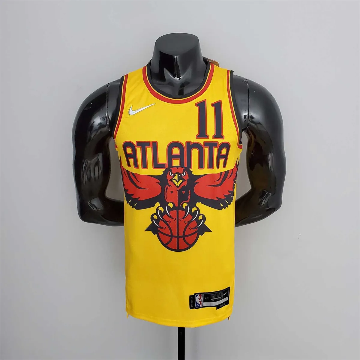 75th Anniversary 2202 Season YOUNG#11 Atlanta Hawks City Edition Yellow NBA Jersey 8
