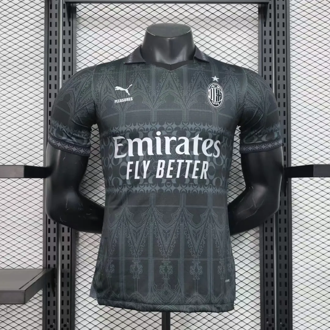 23-24 AC Milan Fourth Kit Black Player Version Shirts Football AAAAJerseys Yupoo 10