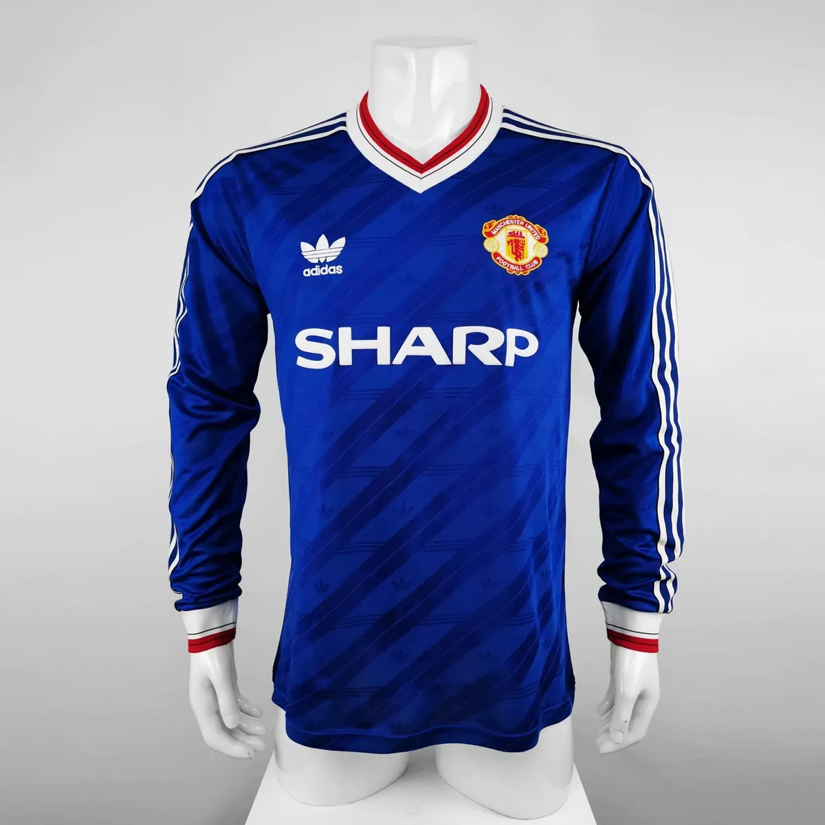 86-88 Manchester United away blue long sleeve 11