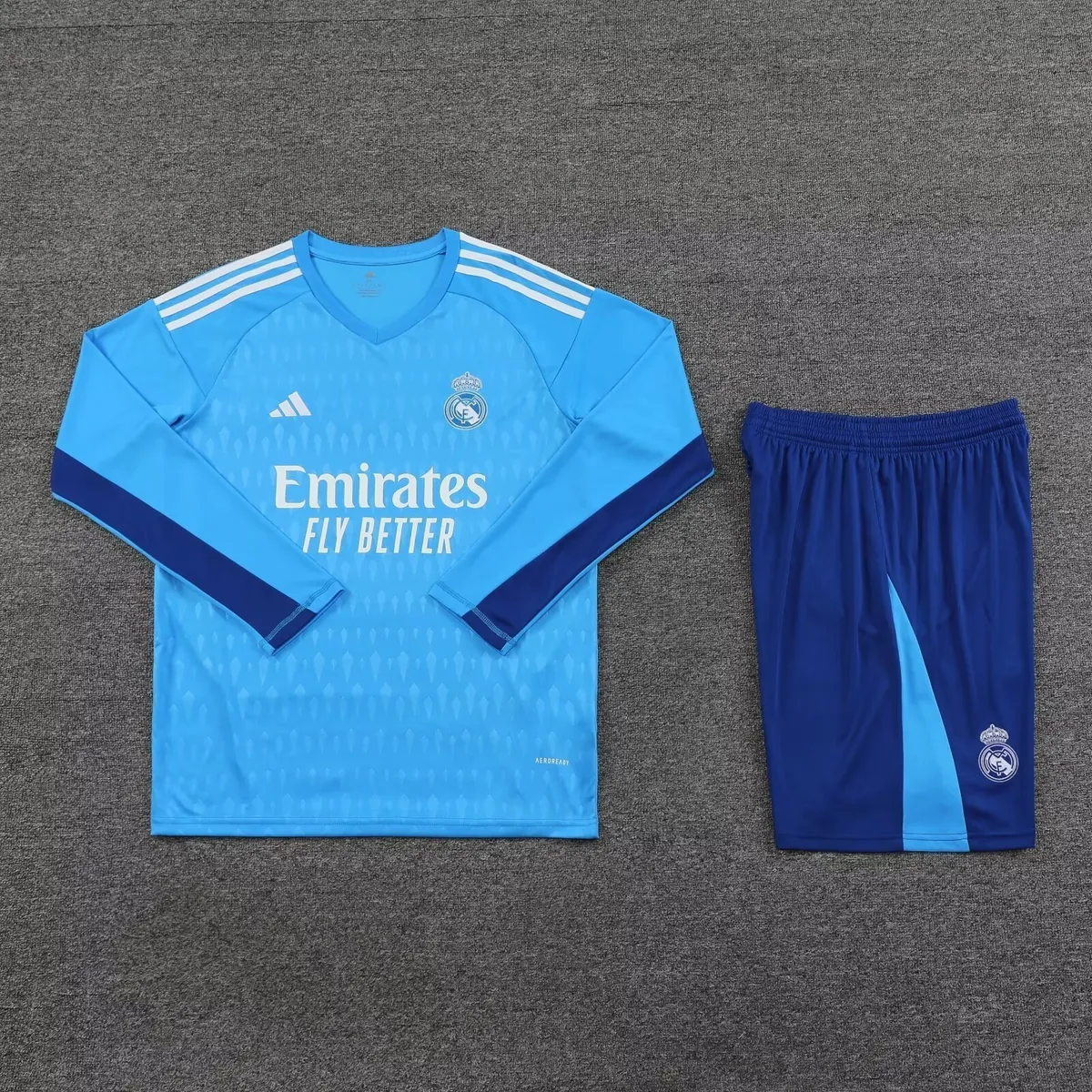 23-24 Real Madrid Goalkeeper Kits Long Sleeve Blue Suits Soccer Jerseys Yupoo 1