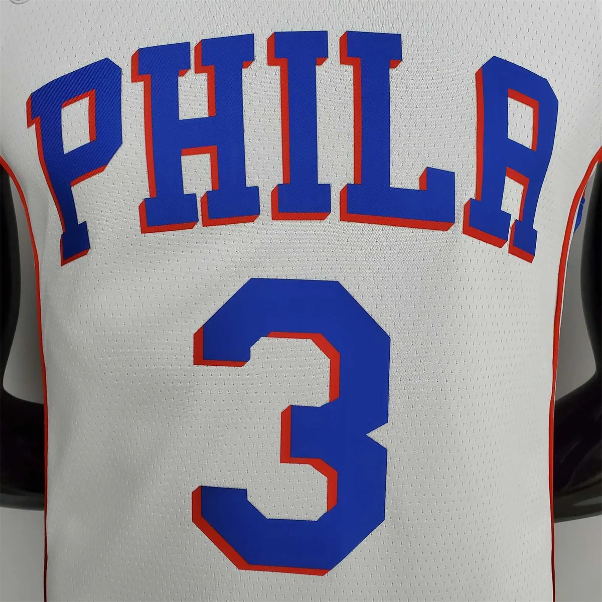 75th Anniversary Philadelphia 76ers IVERSON#3 White NBA Jersey 2
