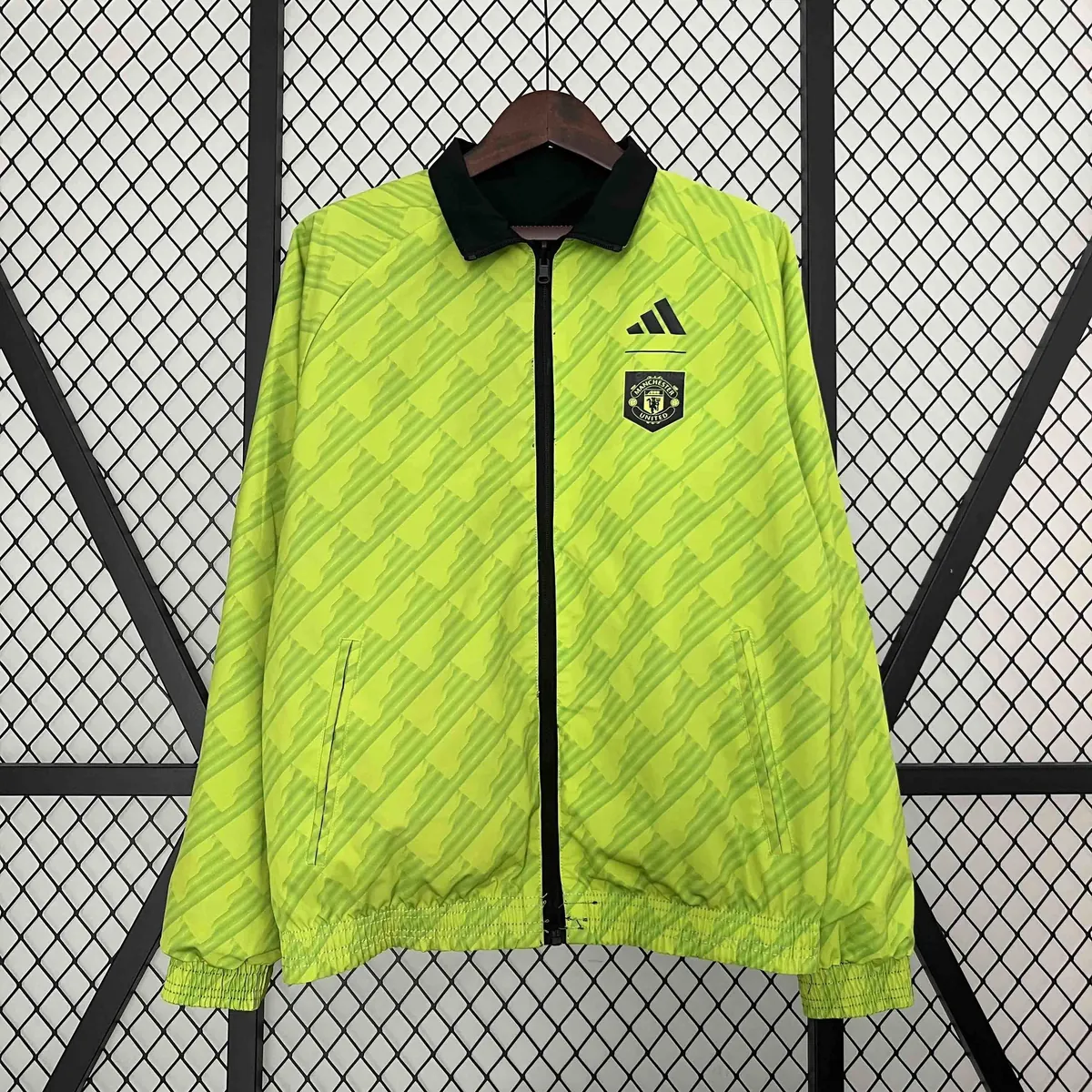 2024 Manchester United Trench Coat Reversible Windbreaker Double-Sides Jacket 3
