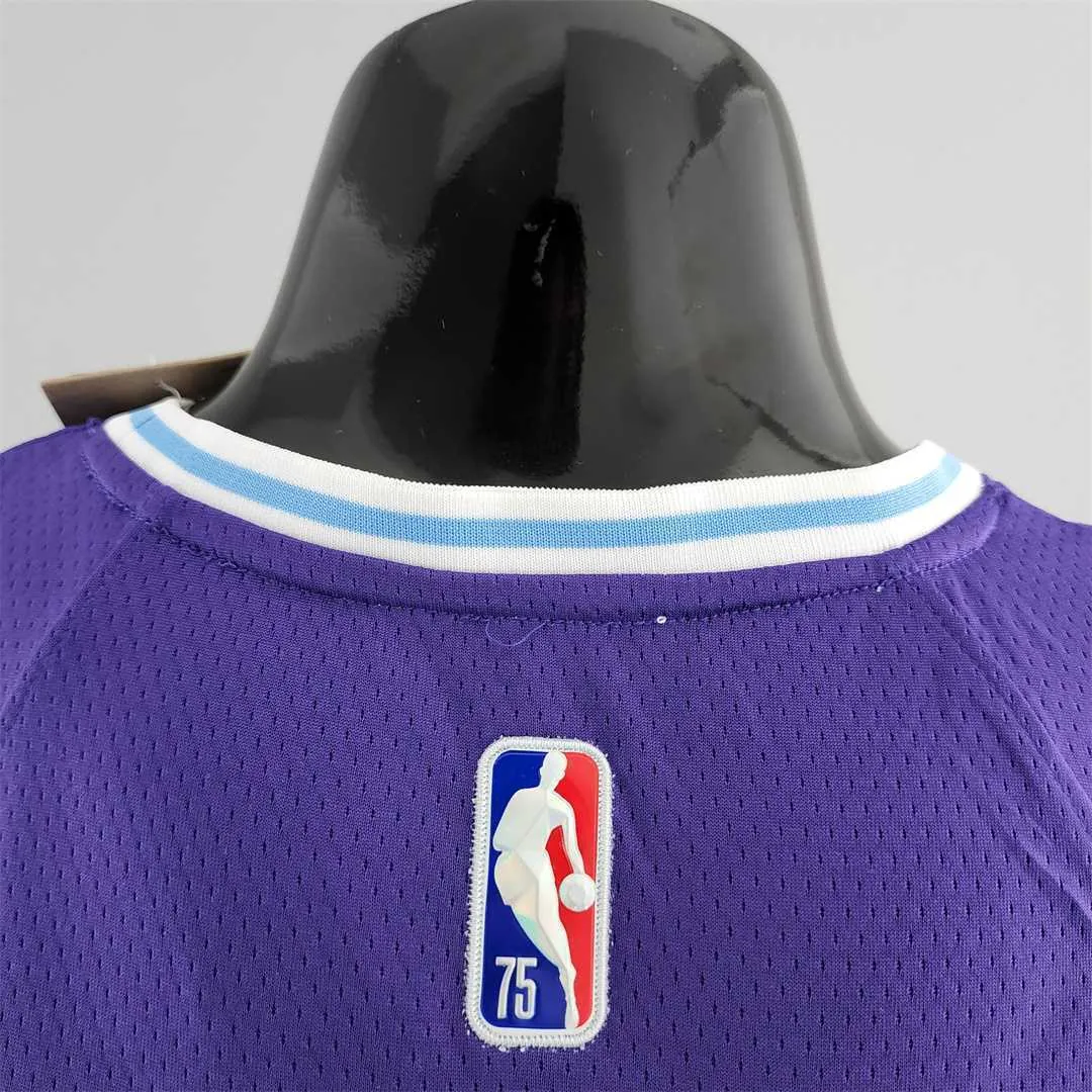 2022 75th Anniversary TOSCANO #95 Los Angeles Lakers City Edition Purple NBA Jersey 4