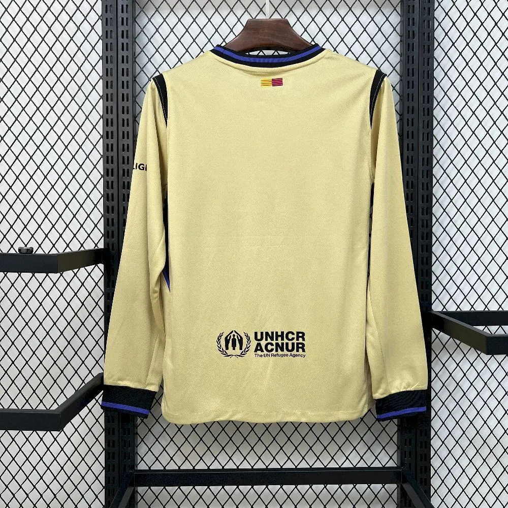 25-26 Barcelona Away Kit Football Long Sleeve T-Shirt AAAAJersey Supply Yupoo 2
