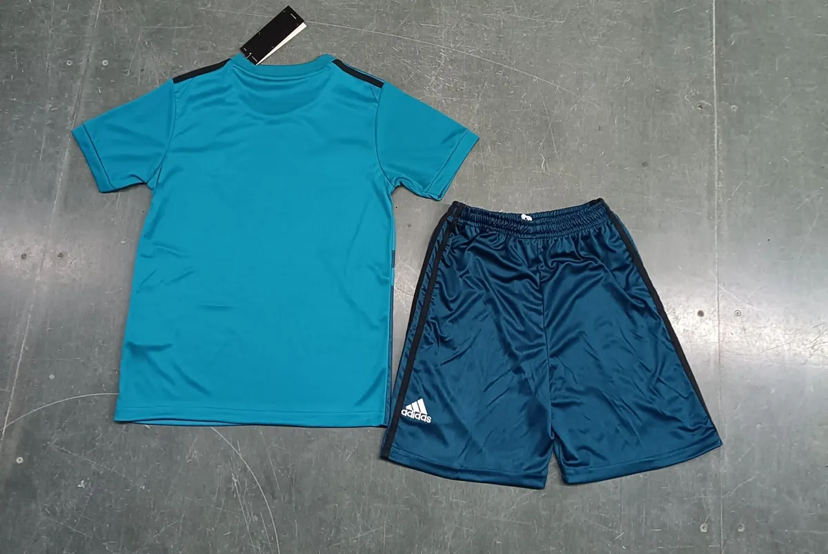 17-18 Real Madrid Third Away Retro Kids Kit Size-16-28 Soccer Jersey Yupoo 1