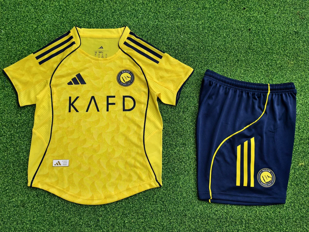 25-26 Al-Nassr Home Player Version Kid Kits Youth Apparels AAAAJersey Supply Yupoo 2
